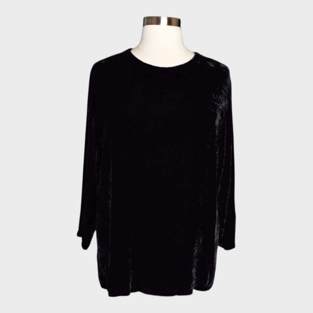 Eileen Fisher Vintage 1980s Velvet Tunic Top